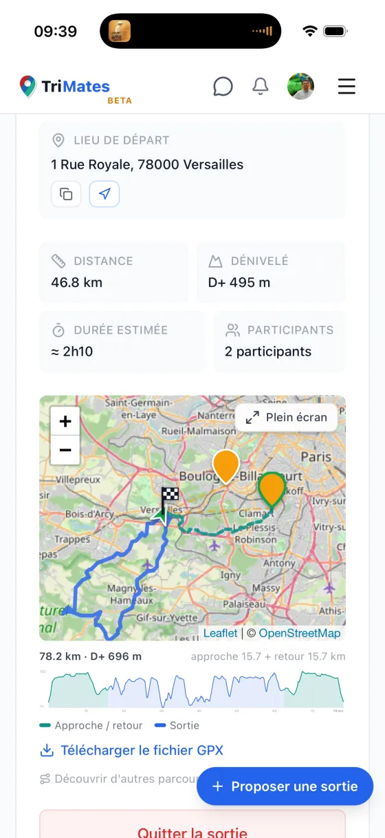 Your personalised route