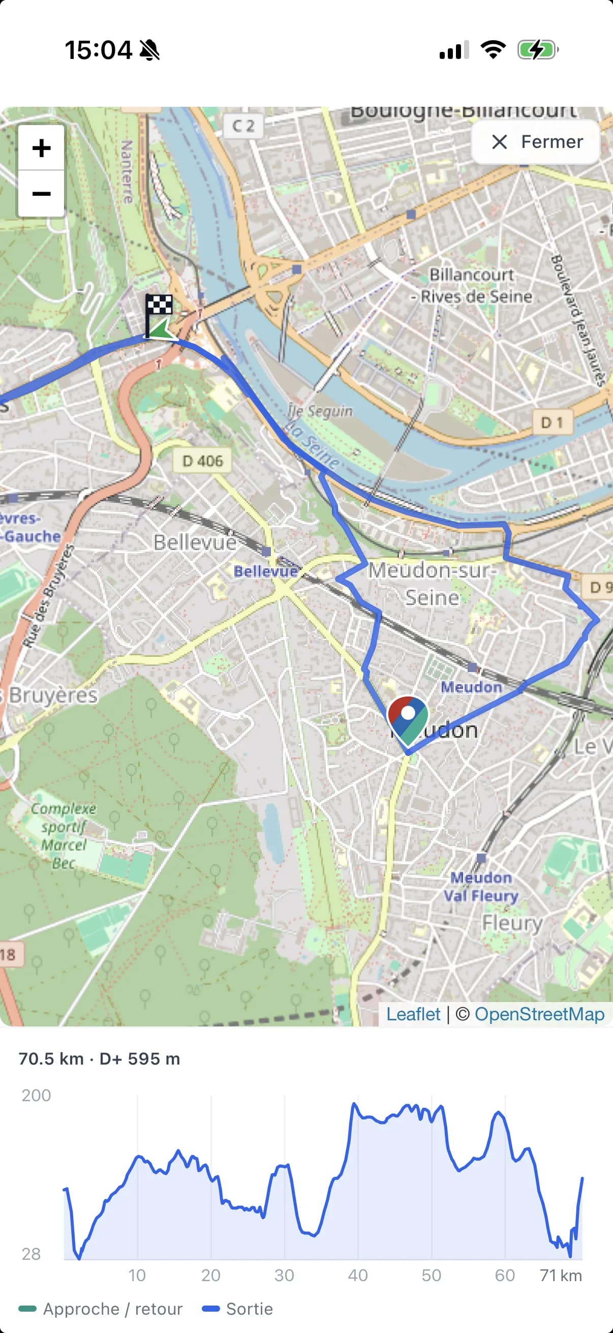 Your route joins the track